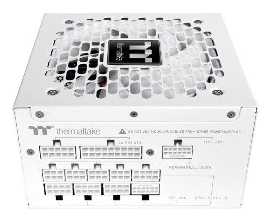 Thermaltake Toughpower GT Snow 1200W, PC power supply white, 2x 12-pin high power GPU, 5x PCIe, cable management, 1200 watts Datoru barošanas bloki