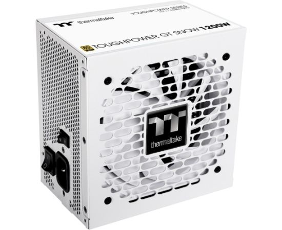 Thermaltake Toughpower GT Snow 1200W, PC power supply white, 2x 12-pin high power GPU, 5x PCIe, cable management, 1200 watts Datoru barošanas bloki
