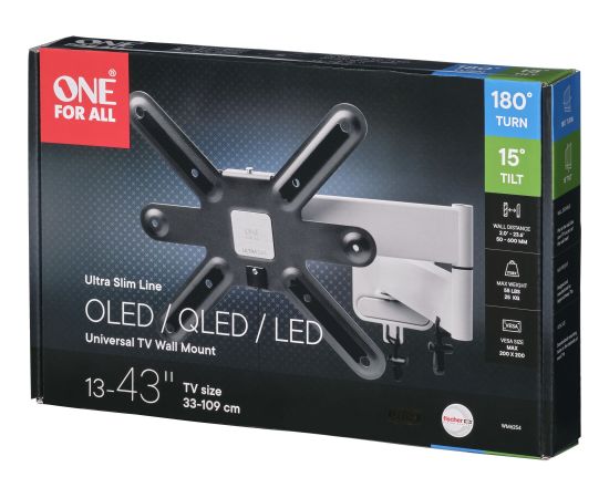 ONE FOR ALL Ultra Slim 43" TV wall mount WM 6254 grey, 33 - 109 cm / 13" - 43" Крепления для телевизоров
