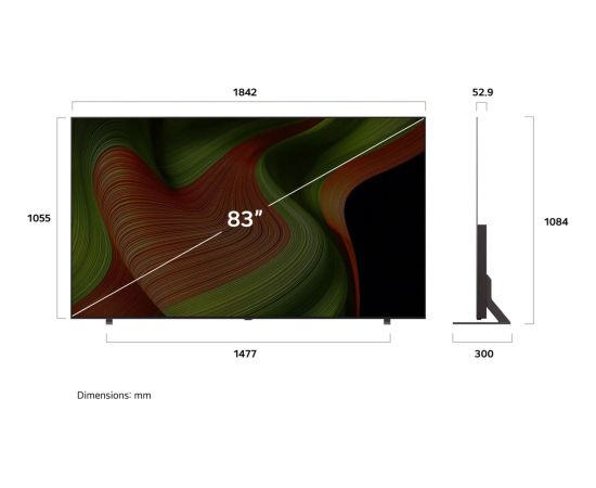 LG OLED83B59LA.AEUD evo TV, OLED TV - 83 -  black, UltraHD/4K, HDR, SmartTV, 120Hz panel Телевизоры
