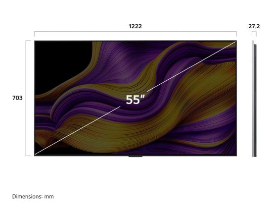 LG OLED55G57LW.AEUD evo TV, OLED TV - 55 -  silver/black, UltraHD/4K, triple tuner, HDR, 120Hz panel Телевизоры