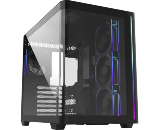 Fortron FSP M580-BP, tower case black, tempered glass Datoru korpusi