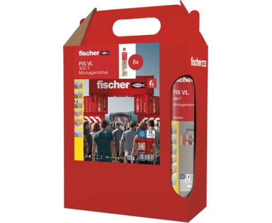fischer injection mortar FIS VL 300 T six-pack grey, 6 cartridges of 300ml each Новинки Для дома и сада 