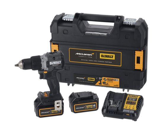 DEWALT Cordless Impact Drill DCD85MM2T, 18 Volt, in McLaren design grey/black, 2x Li-Ion XR batteries 4Ah, in T STAK box Новинки Для дома и сада 