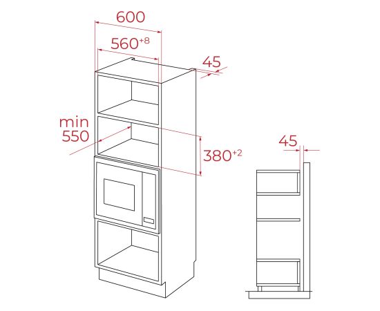 Built-in microwave oven Teka black Mikroviļņu krāsnis, iebūvējamās