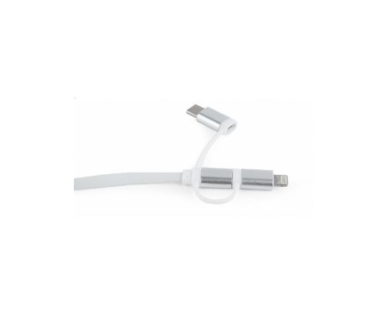 Gembird USB Male - MicroUSB/Type C/Lightning Male 1m White Дата USB-кабели