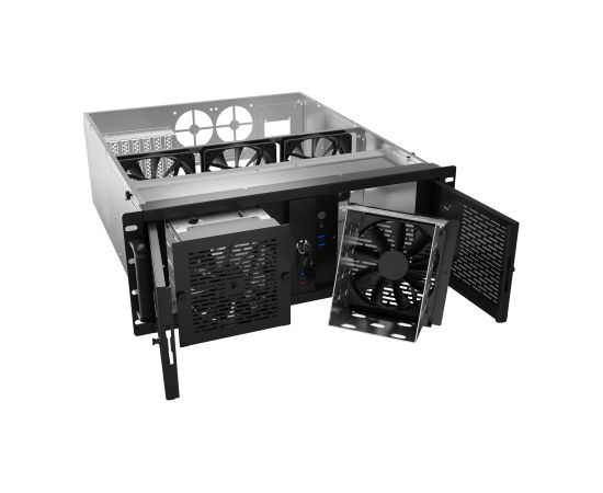 Lanberg Rackmount server chassis ATX 520/12 19"/4U SC01-5204-12B Serveri un to komponentes