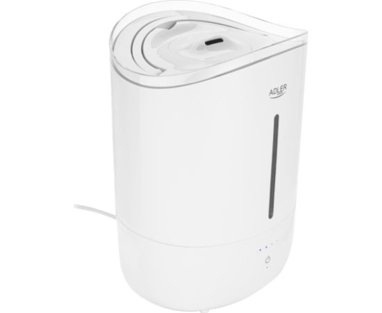 Adler Humidifier AD 7971 30 W Water tank capacity 5 L Ultrasonic Humidification capacity 100-250 ml/hr White Gaisa mitrinātāji
