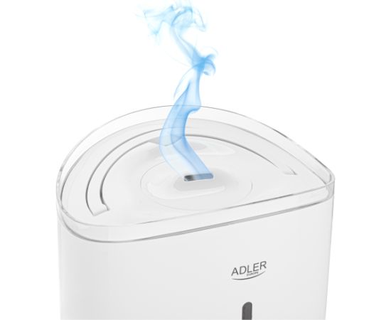 Adler Humidifier AD 7971 30 W Water tank capacity 5 L Ultrasonic Humidification capacity 100-250 ml/hr White Gaisa mitrinātāji