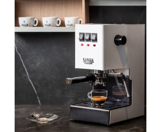 Gaggia Coffee Maker RI9481/13 Classic E24 Pump pressure 15 bar Built-in milk frother Automatic Polar White Kafijas aparāti