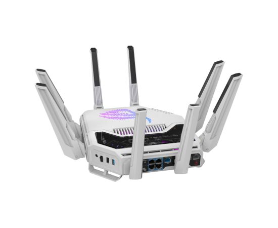 Asus WiFi 7 Tri-band Gaming Router ROG Rapture GT-BE19000AI 802.11ax 10/100/1000 Mbit/s Ethernet LAN (RJ-45) ports 1 Mesh Support Yes MU-MiMO Yes 4G/5G Antenna type External Рутеры