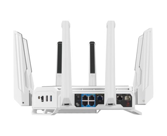 Asus WiFi 7 Tri-band Gaming Router ROG Rapture GT-BE19000AI 802.11ax 10/100/1000 Mbit/s Ethernet LAN (RJ-45) ports 1 Mesh Support Yes MU-MiMO Yes 4G/5G Antenna type External Рутеры