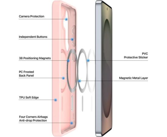 Case Dux Ducis Yind MagSafe Samsung S947 S26 Plus pink Neoriģinālie Maciņi