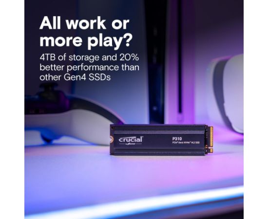 SSD PCIE G4 M.2 NVME 4TB W/HS/P310 CT4000P310SSD5 CRUCIAL SSD Cietie Diski (Solid state drive)