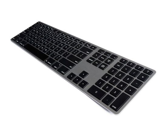 Matias FK418BTLB Backlit Bluetooth Aluminum Rechargeable Keyboard - Space Gray mac Klaviatūras