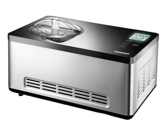Unold ice cream maker Gusto stainless steel/black, for 2,000ml ice cream, 180 watt compressor Машины для мороженого