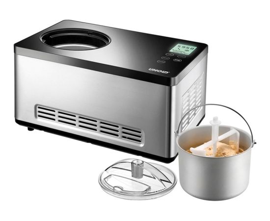 Unold ice cream maker Gusto stainless steel/black, for 2,000ml ice cream, 180 watt compressor Машины для мороженого