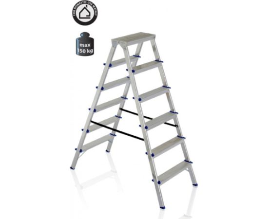 Kāpnes alumīnija DHR 6 pak. platf.augst 1.29m/max3.2m Elkop Лестницы / подмости