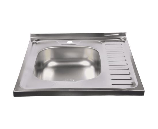 Besk Virtuves izlietne 60x60cm uzl., kreisā, ar gofru Нержавеющая сталь