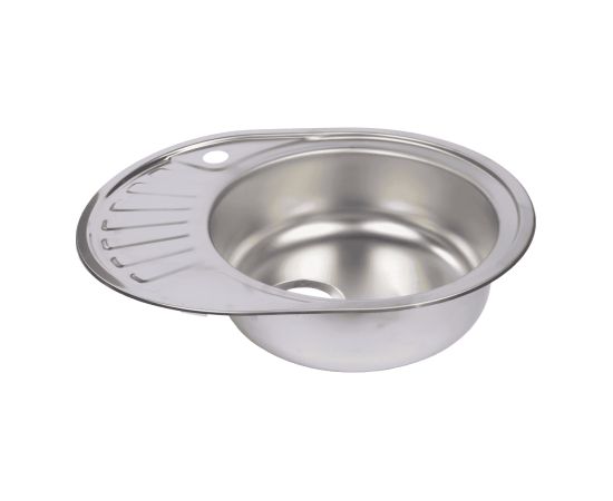 Besk Virtuves izlietne 45x57cm, iegr., labā, ar sifonu Нержавеющая сталь