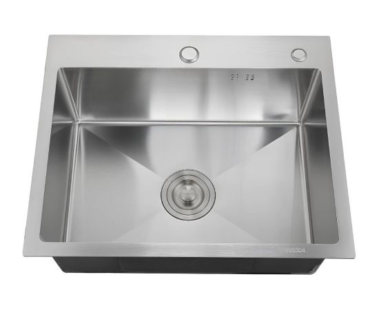 Izlietne NT AB 540x510x200mm, satīna, ar sifonu Нержавеющая сталь