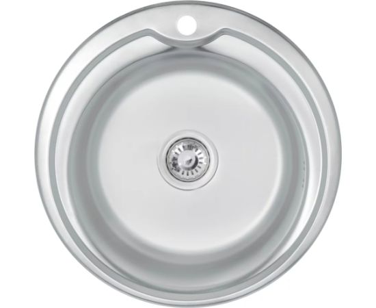 Izlietne virtuves AB 510X0.8MM, satīna, ar sifonu Nerūsējoša tērauda izlietnes