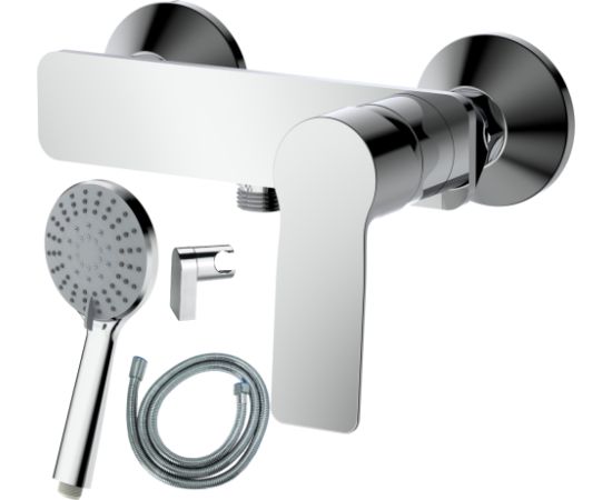 Jaucējkrāns dušas AB BRUCE, ar dušas komplektu, hromēts Новинки Для дома и сада 