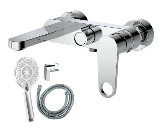 Jaucējkrāns vannas AB CHLOE, ar dušas komplektu, hromēts Новинки Для дома и сада 