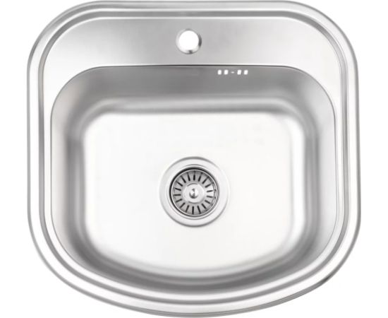 Izlietne virtuves AB 490X470X0.8MM, satīna, ar sifonu Nerūsējoša tērauda izlietnes