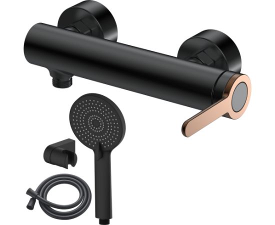 Jaucējkrāns dušas AB AMBER, ar dušas kompl., melns/zelts Новинки Для дома и сада 