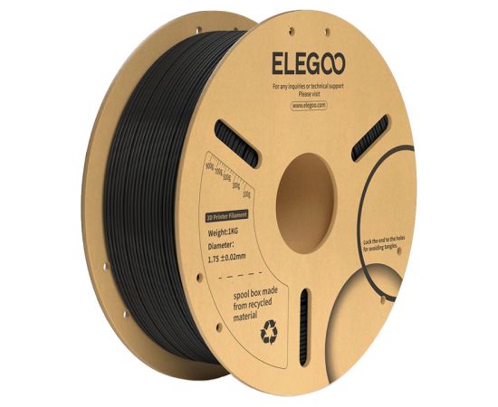 ELEGOO PLA+ Filament (Black) 3D Printeri