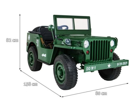 Ramiz Pojazd Retro Wojskowy 24V 4x4 Zielony Новости - Детские товары