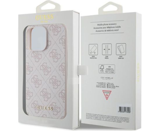 Guess PU 4G Metal Logo Case Защитный Чехол для Apple iPhone 15 Pro Max Чехлы - альтернативные