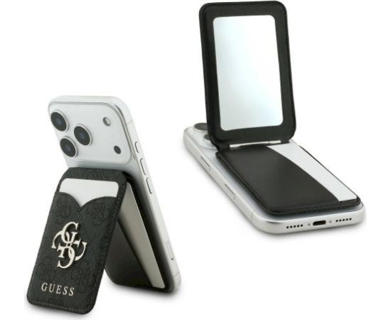 Guess MagSafe Maks ar Statīvu un Spoguli 4G Melns Neoriģinālie Maciņi