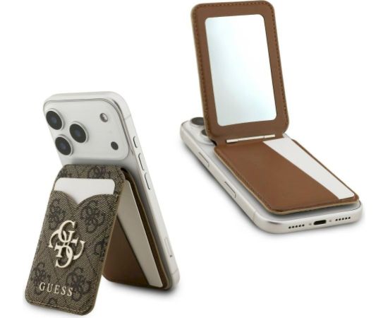 Guess MagSafe Maks ar Statīvu un Spoguli 4G Brūns Neoriģinālie Maciņi