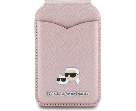 Karl Lagerfeld Karl Lagerfeld MagSafe Kartes Turētājs‑Maks Ar Spoguli Rozā Neoriģinālie Maciņi
