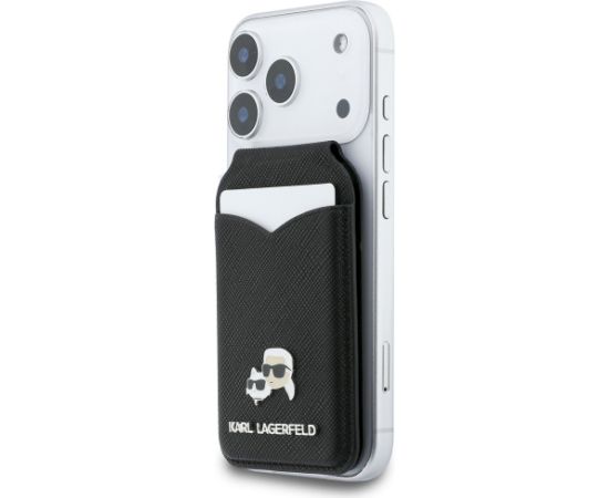 Karl Lagerfeld Karl Lagerfeld MagSafe Kartes Turētājs‑Maks Ar Spoguli Melns Neoriģinālie Maciņi