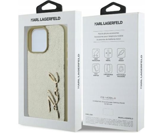 Karl Lagerfeld Metal Signature Aizsargapvalks priekš Apple iPhone 16 Pro Neoriģinālie Maciņi