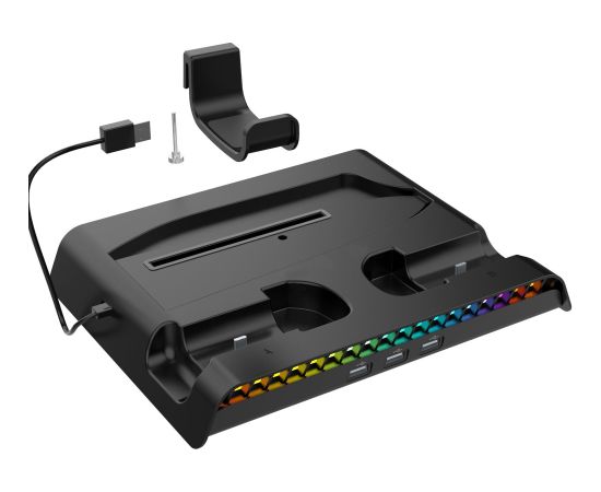 iPega P5S006 RGB Uzlādes Statīvs + Dzesēšana PS5 Spēļu Kontrollerim Spēļu kontrolieri