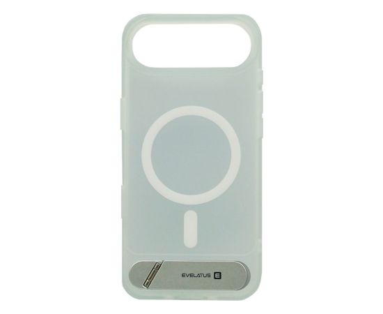Evelatus Apple  iPhone 17 Air Rubber Coated MagSafe With Stand Case Silver Neoriģinālie Maciņi
