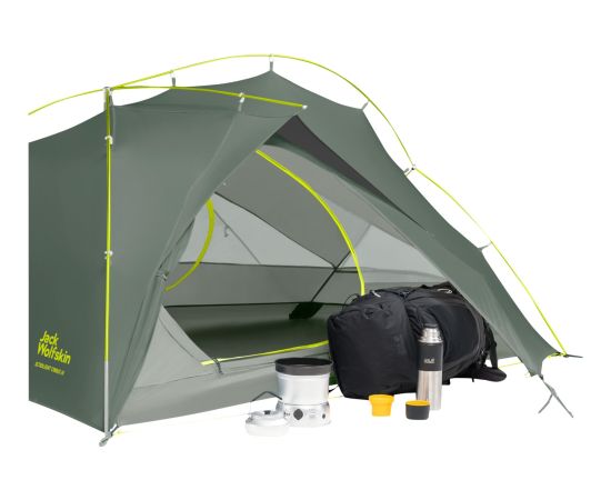 Jack Wolfskin dome tent STRATOS LITE III green, 2024 model Jaunumi - Sports