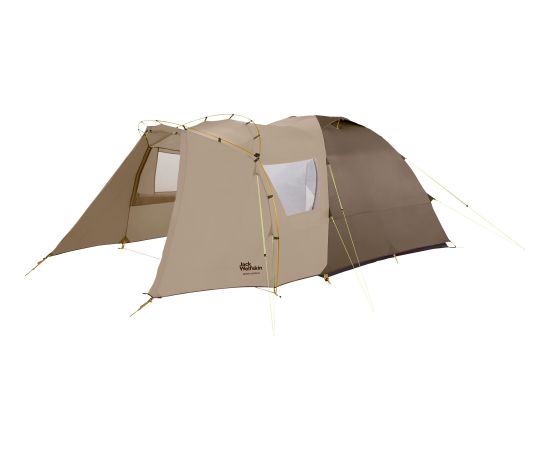 Jack Wolfskin dome tent GRAND ILLUSION IV brown/beige, with tunnel extension Палатки