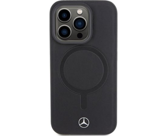Mercedes Smooth Leather MagSafe Back Case Aizsargapvalks Priekš Apple iPhone 15 Pro Neoriģinālie Maciņi
