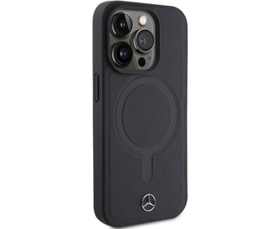 Mercedes Smooth Leather MagSafe Back Case Aizsargapvalks Priekš Apple iPhone 15 Pro Neoriģinālie Maciņi