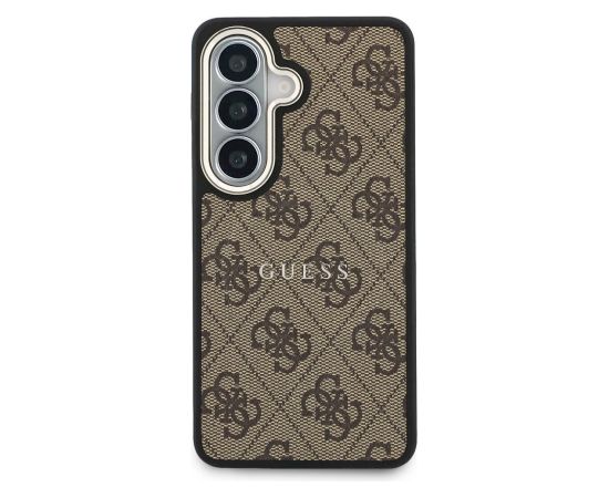 Guess PU Leather 4G Gold Frame Magnetic Case Aizsargapvalks priekš Samsung Galaxy S26 Neoriģinālie Maciņi