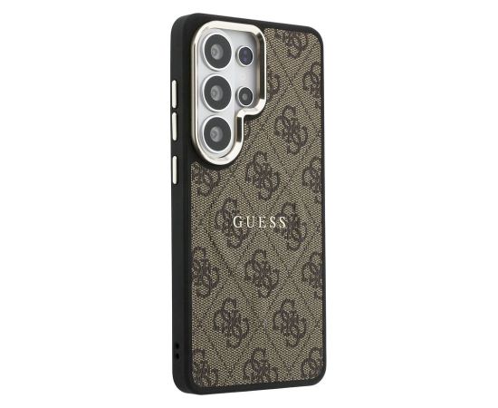 Guess PU Leather 4G Gold Frame Magnetic Case Aizsargapvalks priekš Samsung Galaxy S26 Ultra Neoriģinālie Maciņi