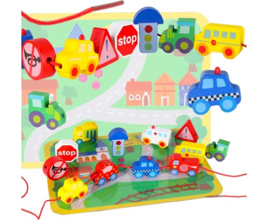 RoGer Деревянная Мозаика‑Город с Машинами Машины и аксессуары