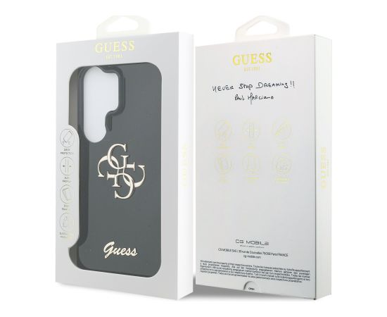 Guess IML 4G Script Metal Logo Case Aizsargapvalks priekš Samsung Galaxy S26 Ultra Neoriģinālie Maciņi