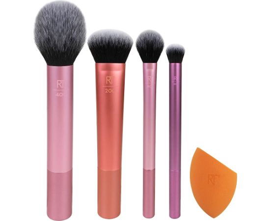 Set Real Techniques: Everyday Essentials Kit, Eyebrow Cream Pencil, Powder & Brush 3-In-1, 2 + Everyday Essentials Kit, Makeup Sponge, Orange + Everyday Essentials Kit, Foundation Brush Dekoratīvā kosmētika