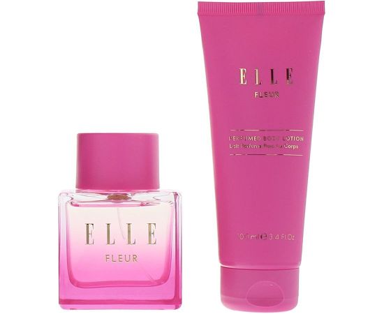 Set Elle: Fleur, Body Lotion, 100 ml + Fleur, Eau De Parfum, For Women, 100 ml Dāvanu komplekti